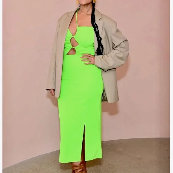 H&M Asymmetric Cut Out Dress, NWOT Size L - Picture 4 of 4